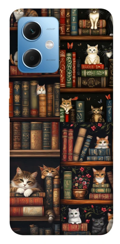 Чохол на Xiaomi Poco X5 5G Cats & Books фото 1 з 1