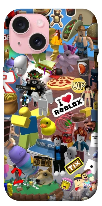 Чехол на Apple iPhone 15 (6.1") Roblox collage ver.5 фото 1 из 1