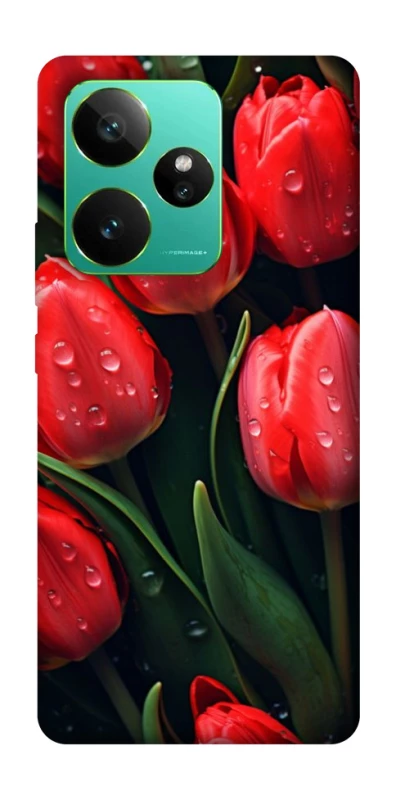 Чохол на Realme GT 7 Червоні тюльпани фото 1 Чохол на Realme GT 7 Червоні тюльпани фото 1 з 1