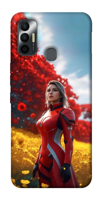 Чохол на TECNO Spark 7 Cyber space girl ver.5 фото 1 з 1