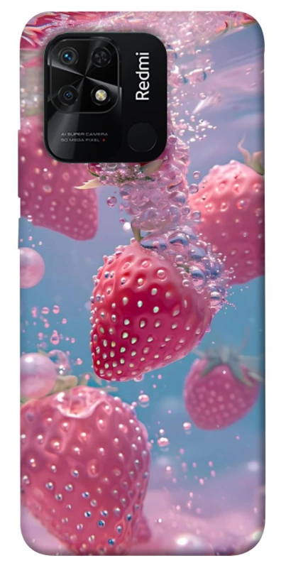 Чохол на Xiaomi Redmi 10C Полуниця в воді фото 1 з 1