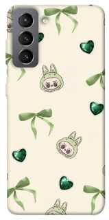 Чохол на Samsung Galaxy S21 FE Labubu Green Heart фото 1 з 1