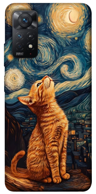Чохол на Xiaomi Redmi Note 12 Pro 4G van gogh cat фото 1 з 1