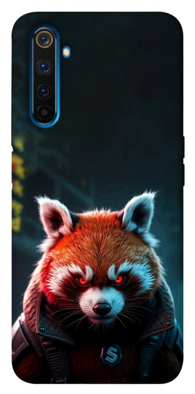Чехол на Realme 6 Pro Cyber Red Panda фото 1 из 1