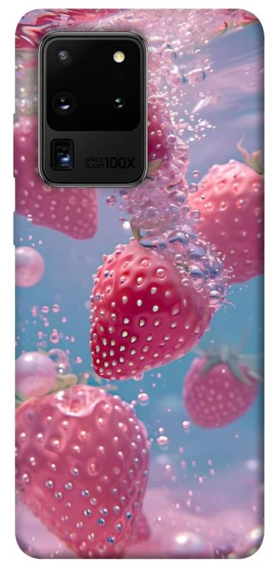 Чохол на Samsung Galaxy S20 Ultra Полуниця в воді фото 1 з 1