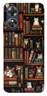 Чохол на Oppo A17 Cats & Books фото 1 з 1