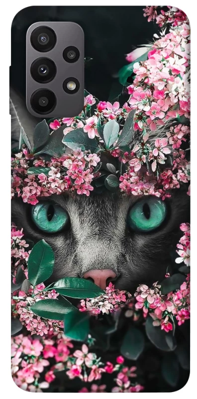 Чехол на Samsung Galaxy A23 4G Кот в цветах фото 1 из 1