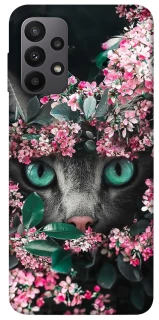 Чехол на Samsung Galaxy A23 4G Кот в цветах фото 1 из 1