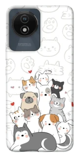 Чохол на Vivo Y02 Funny Pets фото 1 з 1