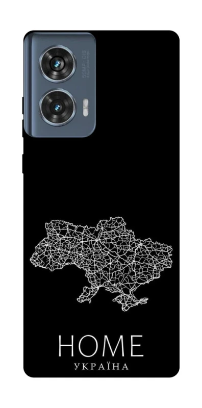 Чохол на Motorola Edge 50 Ukraine black map фото 1 з 1