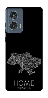 Чохол на Motorola Edge 50 Ukraine black map фото 1 з 1
