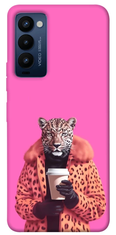 Чехол на TECNO Camon 18 Леопард с кофе фото 1 из 1