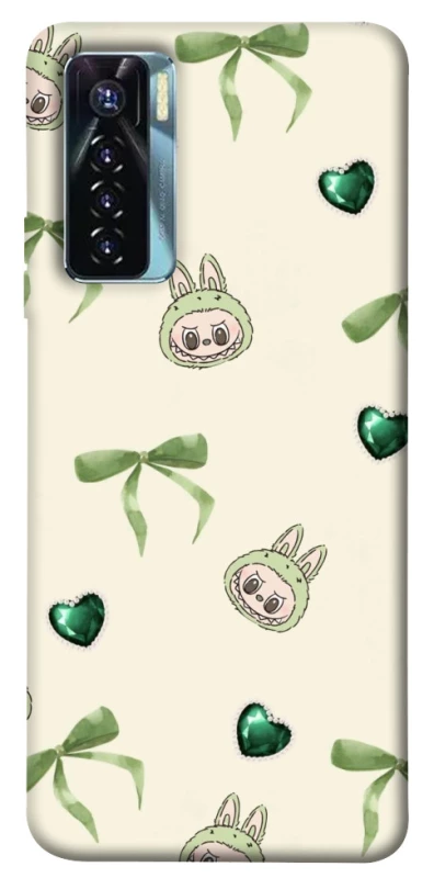 Чехол на TECNO Camon 17 Pro Labubu Green Heart фото 1 из 1