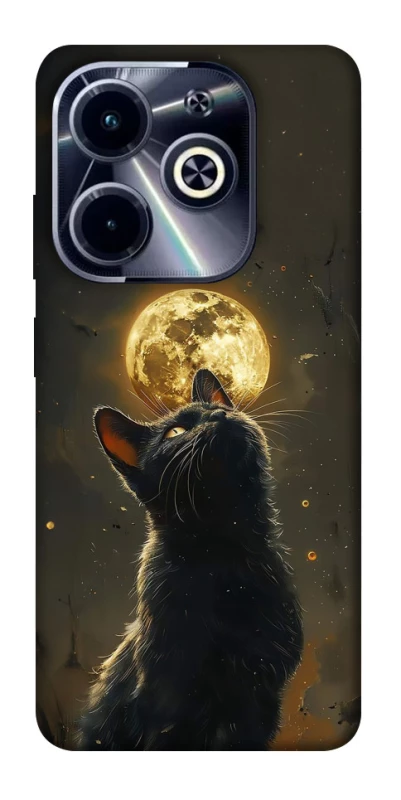 Чехол на Infinix Hot 40i Кот под луной v2 фото 1 из 1