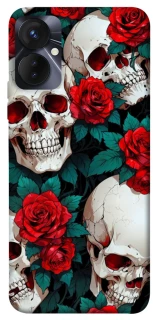 Чохол на TECNO Spark 9 Pro (KH7n) skull and rose фото 1 з 1