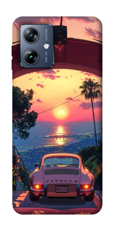 Чехол на Motorola Moto G54 Power Porsche at sunset фото 1 из 1