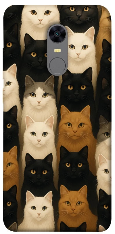 Чехол на Xiaomi Redmi 5 Plus / Redmi Note 5 (Single Camera) Colorful Cat Collage фото 1 из 1