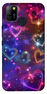Чохол на Infinix Hot 10 Lite Drawn hearts фото 1 з 1