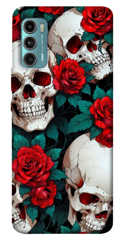 Чохол на Motorola Moto G60 skull and rose фото 1 з 1