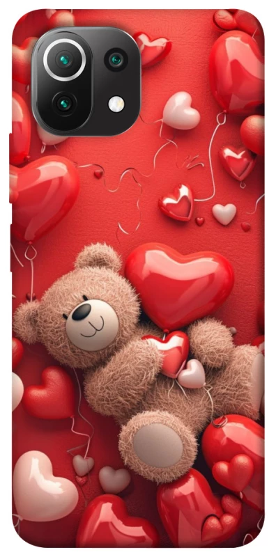 Чехол на Xiaomi Mi 11 Lite bear in hearts фото 1 из 1