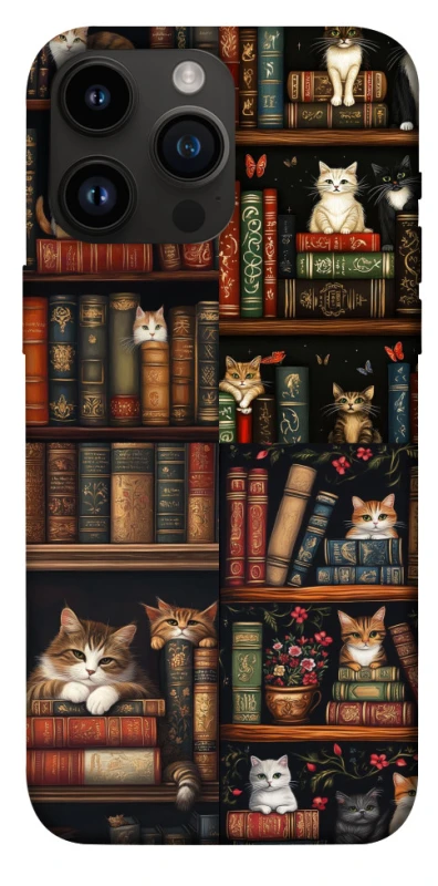 Чехол на Apple iPhone 14 Pro Max (6.7") Cats & Books фото 1 из 1