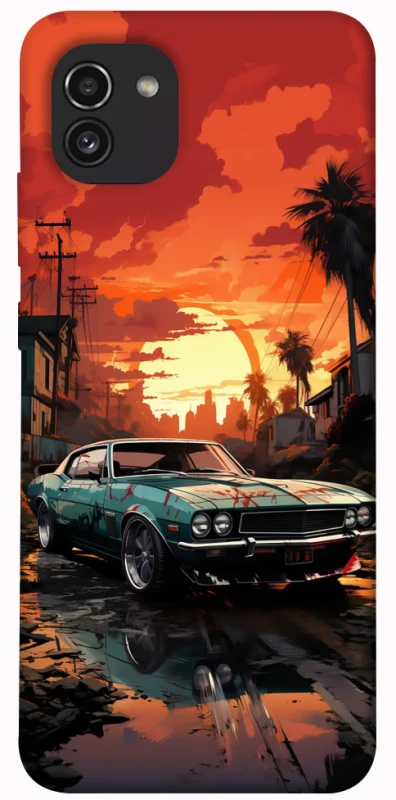 Чохол на Samsung Galaxy A03 Car at sunset фото 1 з 1
