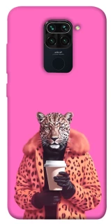 Чехол на Xiaomi Redmi Note 9 / Redmi 10X Леопард с кофе фото 1 из 1