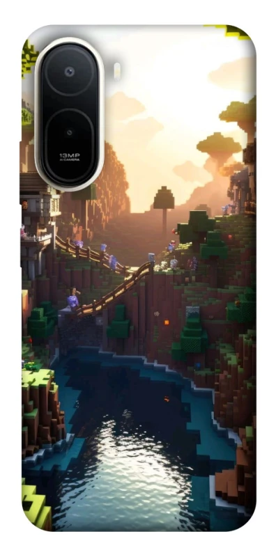 Чехол на Xiaomi Redmi A7 Pro 4G Minecraft sunset фото 1 из 2