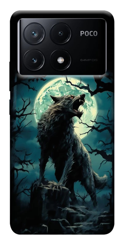 Чохол на Xiaomi Poco X6 Вовк під місяцем фото 1 з 1