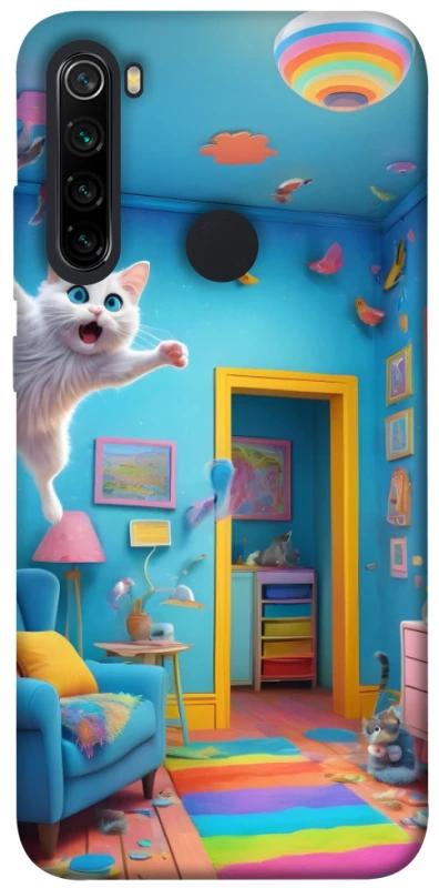 Чохол на Xiaomi Redmi Note 8 crazy cat фото 1 з 1