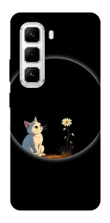 Чехол на Infinix Hot 50 Pro Cat and flower фото 1 из 1