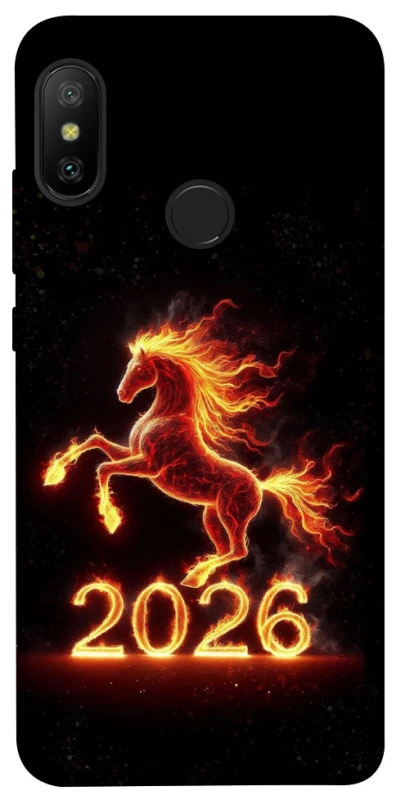 Чохол на Xiaomi Mi A2 Lite / Xiaomi Redmi 6 Pro Red Fire Horse ver.1 фото 1 з 1