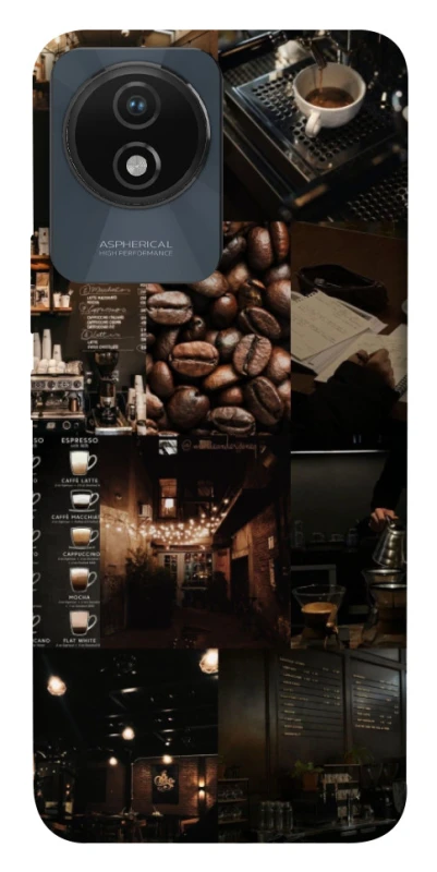 Чохол на Vivo Y02 Coffee collage ver.1 фото 1 з 1