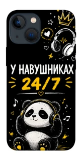 Чехол на Apple iPhone 13 mini (5.4") У навушниках 24/7 фото 1 из 1