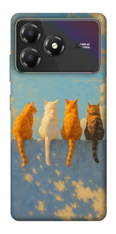 Чохол на ZTE Blade A36 cats on wall фото 1 з 1