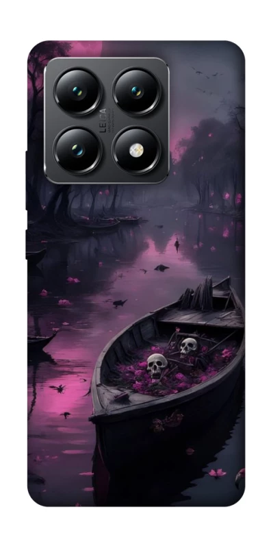 Чехол на Xiaomi 14T Boat and flamingo фото 1 из 1