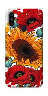 Чохол на ZTE Blade A7 (2020) Соняшники та маки фото 1 з 1