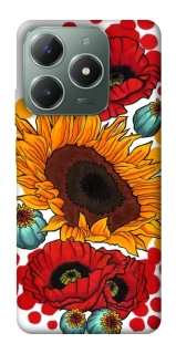 Чехол на Realme C61 Подсолнечники и маки фото 1 из 1
