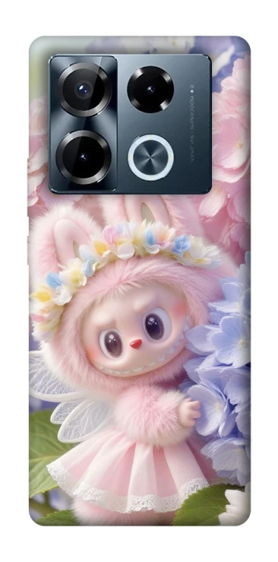 Чохол на Infinix Note 40 Pro 4G Labubu & Flowers ver.1 фото 1 з 1