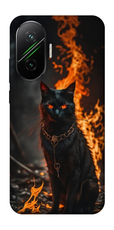 Чохол на Xiaomi Poco F7 Вогняний кіт фото 1 з 1