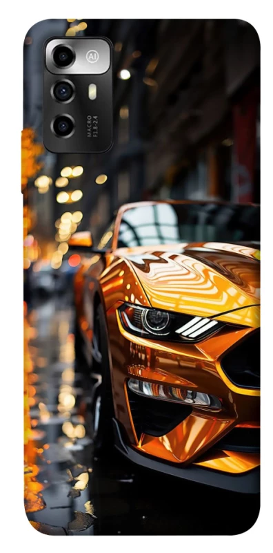 Чехол на ZTE Blade A72 Golden sports car фото 1 из 1