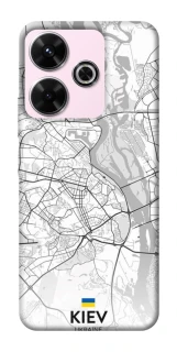 Чохол на Xiaomi Poco M6 4G Kiev white map фото 1 з 1