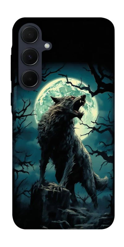 Чохол на Samsung Galaxy A35 Вовк під місяцем фото 1 з 1