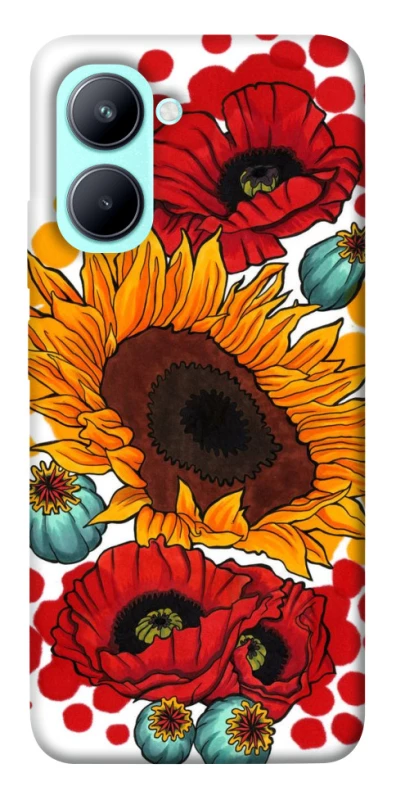 Чохол на Realme C33 Соняшники та маки фото 1 з 1