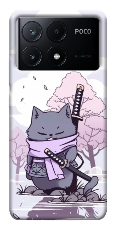 Чехол на Xiaomi Poco X6 Samurai cat фото 1 из 1