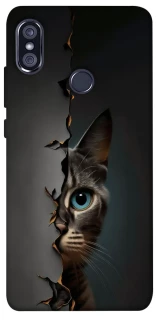 Чехол на Xiaomi Redmi Note 5 Pro / Note 5 (AI Dual Camera) Кот-подглядыватель v2 фото 1 из 1