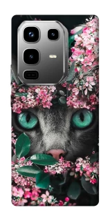 Чохол на Infinix Note 50 Pro Кіт в квітах фото 1 з 1