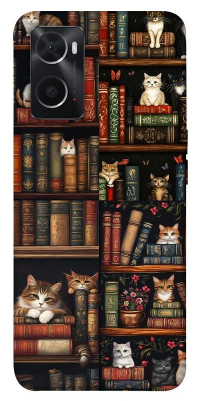 Чохол на Oppo A76 4G Cats & Books фото 1 з 1