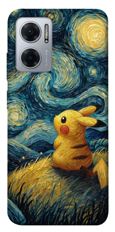 Чохол на Xiaomi Redmi Note 11E Pikachu and Van Gogh фото 1 з 1