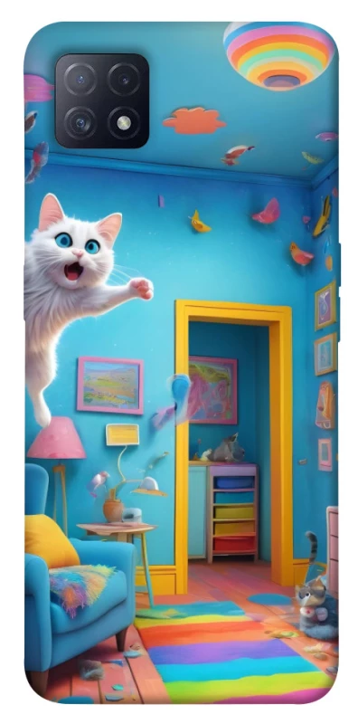 Чохол на Oppo A72 5G / A73 5G crazy cat фото 1 з 1